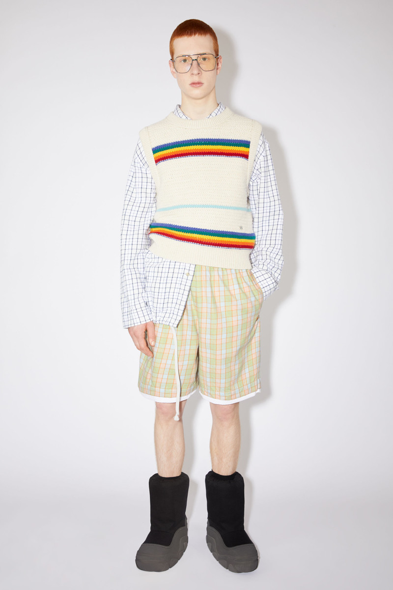 Acne Studios Flannel shorts - Orange/beige outlook