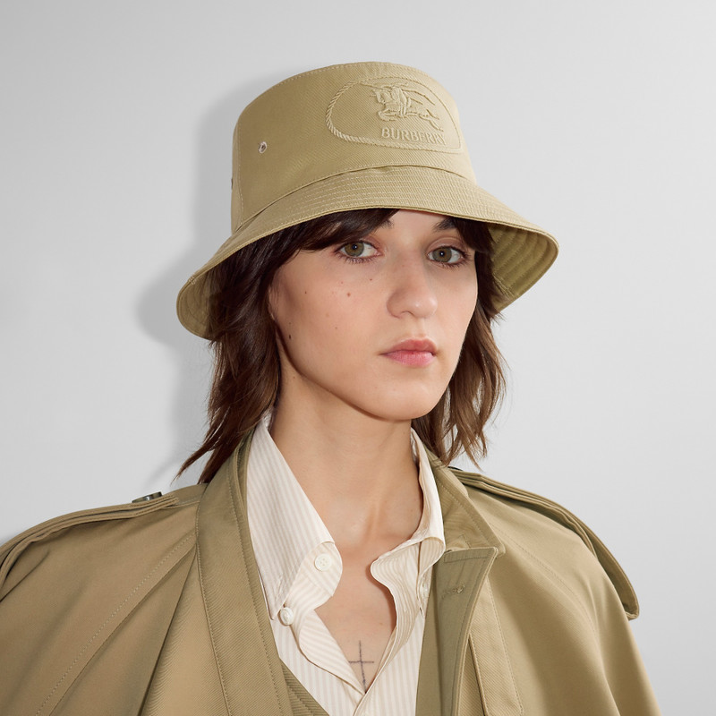 Burberry Knight Stamp Gabardine Bucket Hat outlook