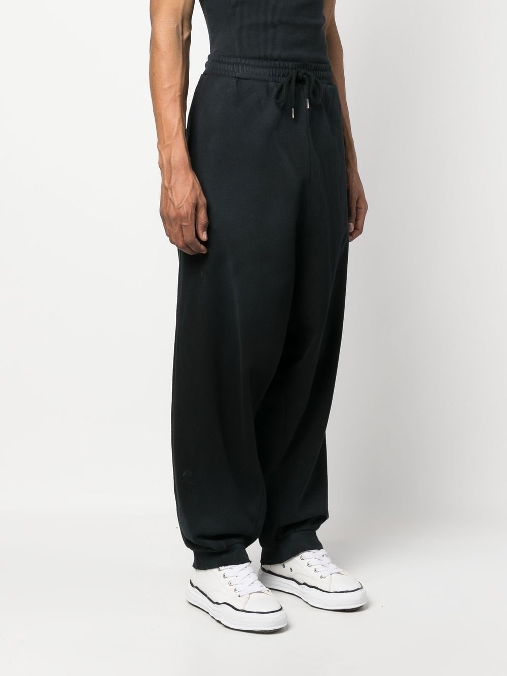 drawstring-waist cotton track pants - 3