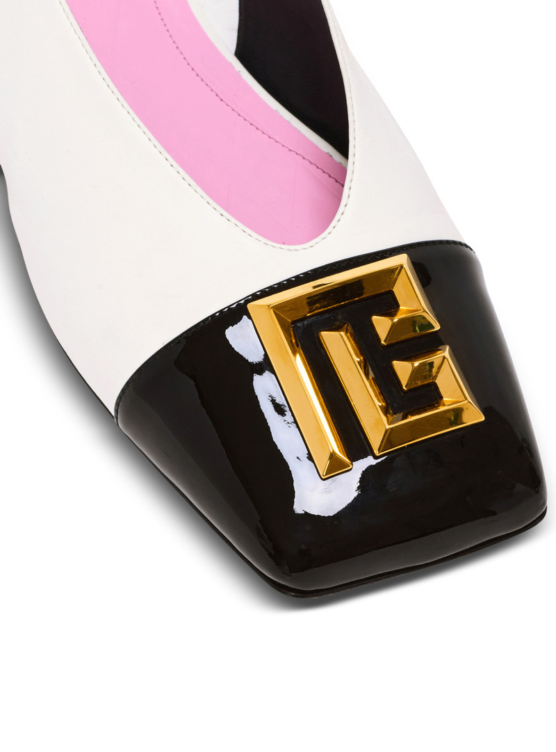 Flat Eden slingbacks in two-tone leather 6