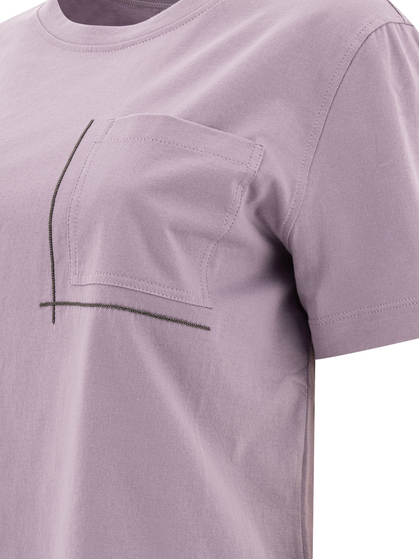 Brunello Cucinelli Cotton Jersey T-shirt With Shiny Pocket Detail - 4