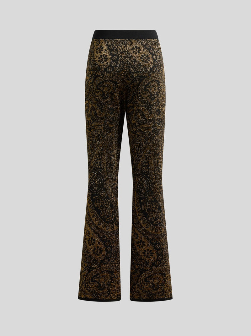 Etro FLARED TROUSERS IN WOOL-BLEND JACQUARD WITH METALLIC PAISLEY MOTIF outlook