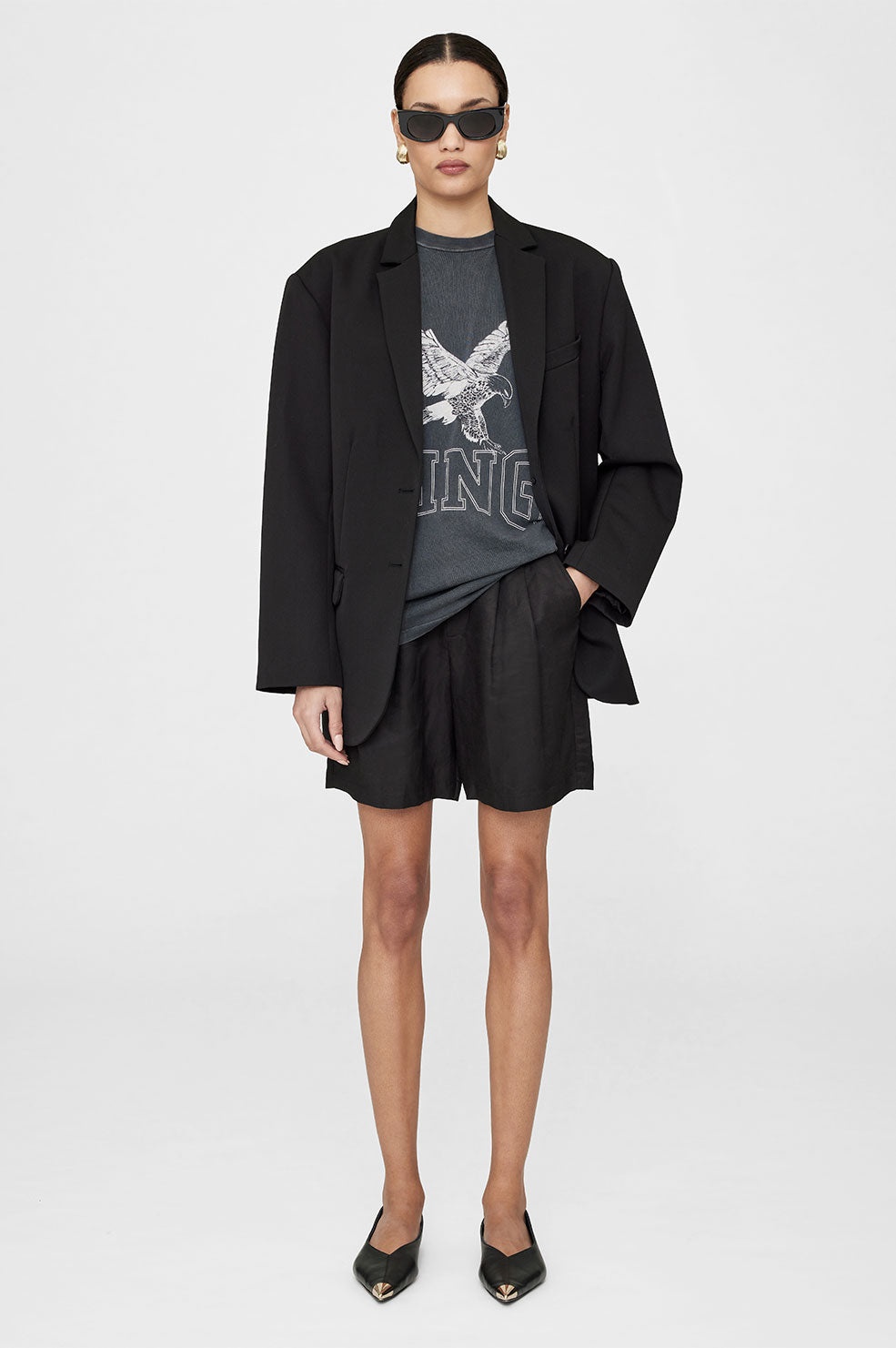 Lili Tee Retro Eagle - Washed Black - 5