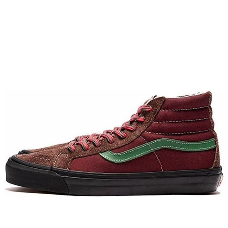 Vans SK8-Hi Vault Retro Skateboarding Shoes Unisex Red Wine Red VN0A4BVBTIX - 1