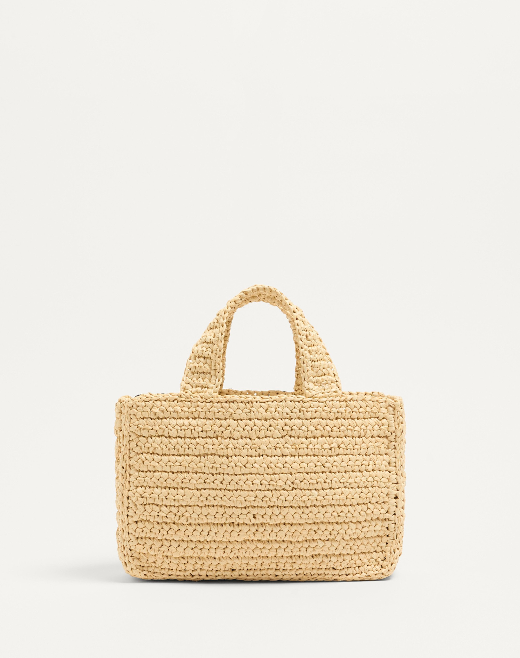 VALENTINO GARAVANI VIVA SUPERSTAR SMALL SHOPPING BAG IN RAFFIA - 5