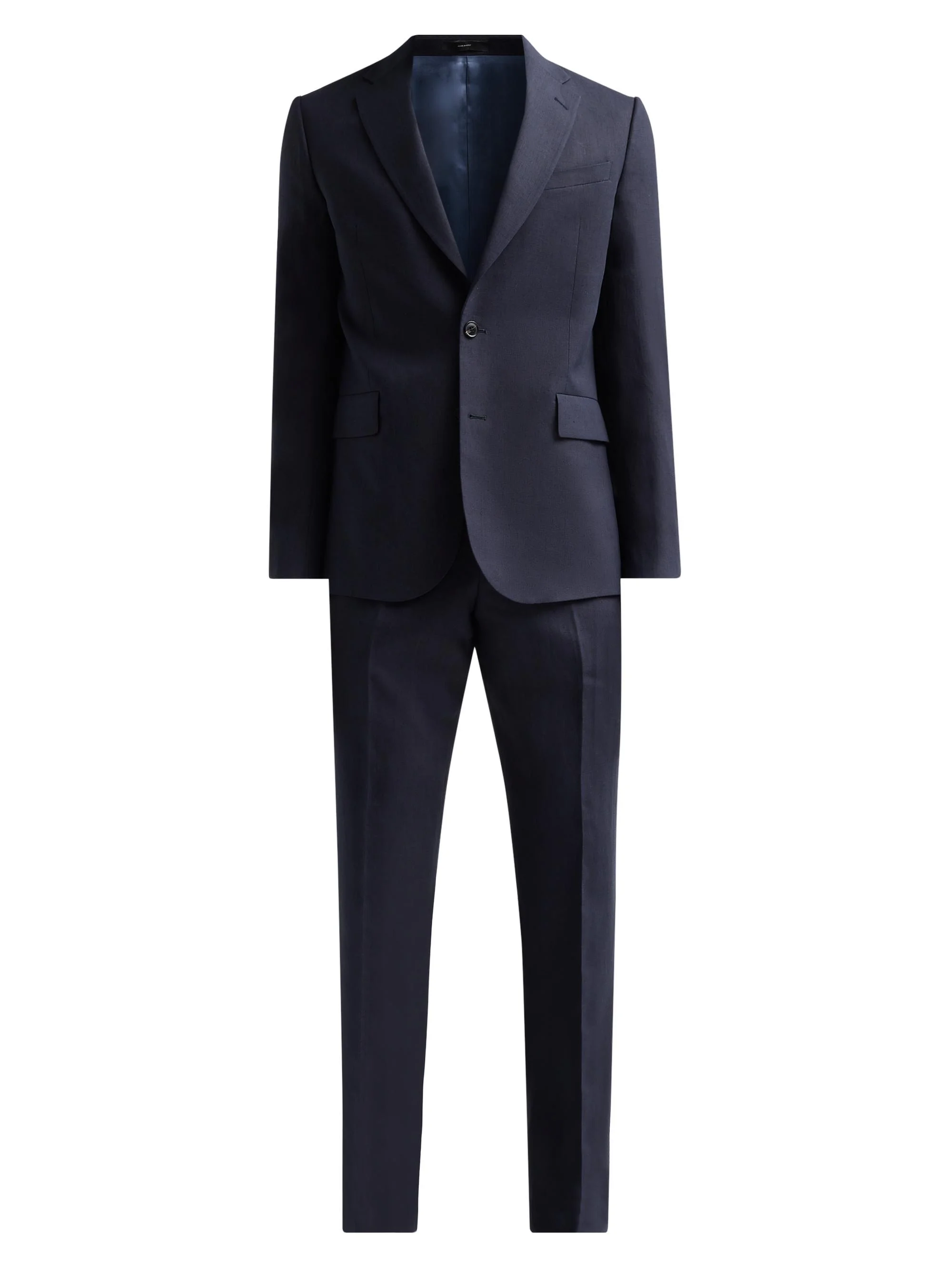 Men's Gents Tailored 2-Button Linen Suit - Very Dark Navy - 1