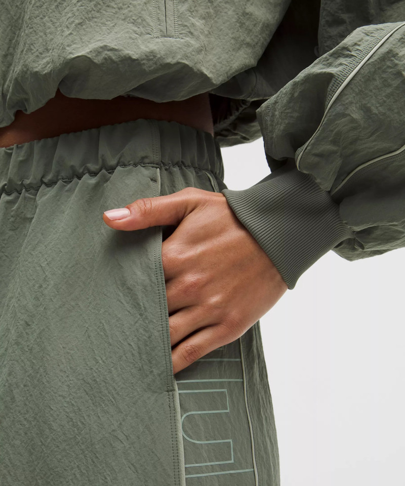 Crinkle Nylon Mid-Rise Track Pant *Wordmark 5