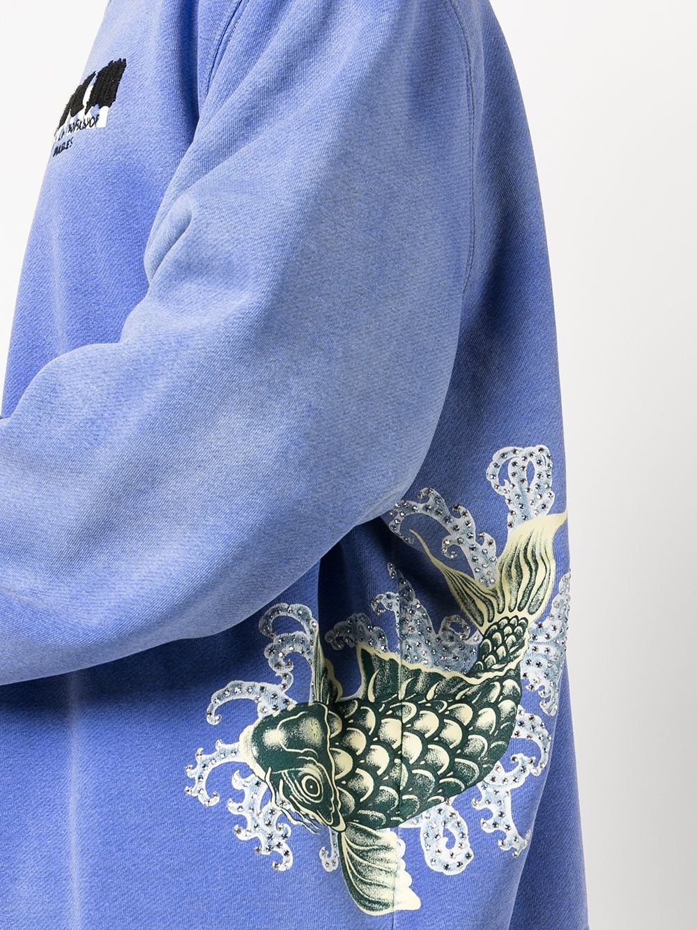 embellished koi-print sweatshirt - 5