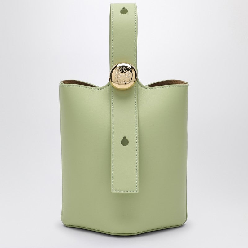 Loewe Light Green Calfskin Pebble Bucket Small Bag Women - 1