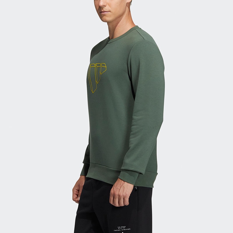 adidas Fi Swt Ft Bos Casual Sports Round Neck Pullover Green GP1003 - 5