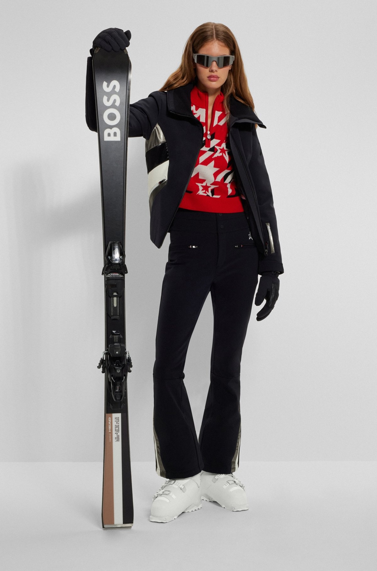 BOSS X PERFECT MOMENT SKI TROUSERS WITH STRIPES AND BRANDING - 3