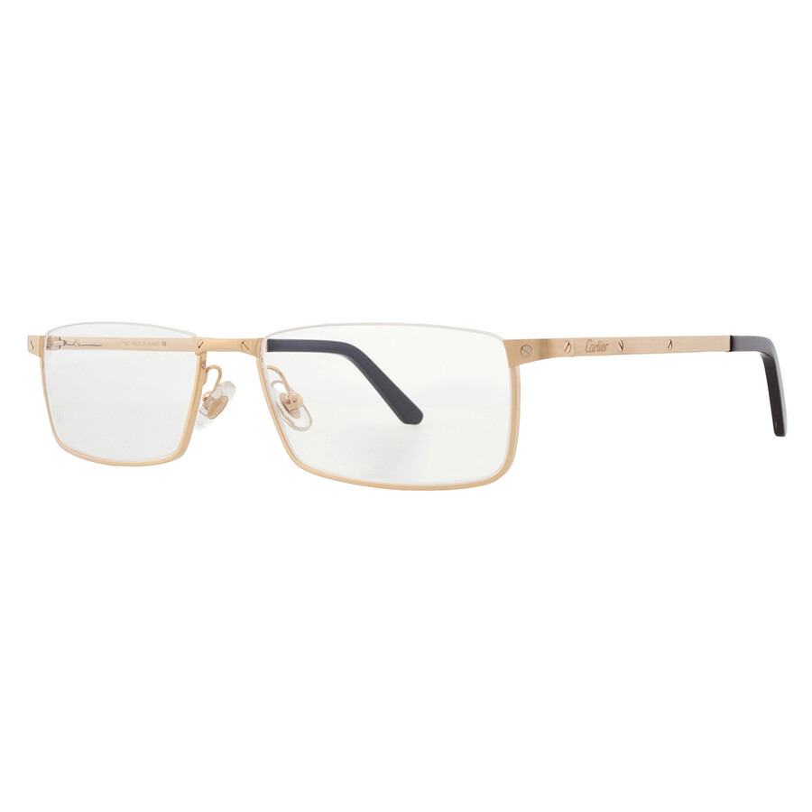 Cartier Santos de Cartier Demo Rectangular Men's Eyeglasses CT0169O 001 54 - 2