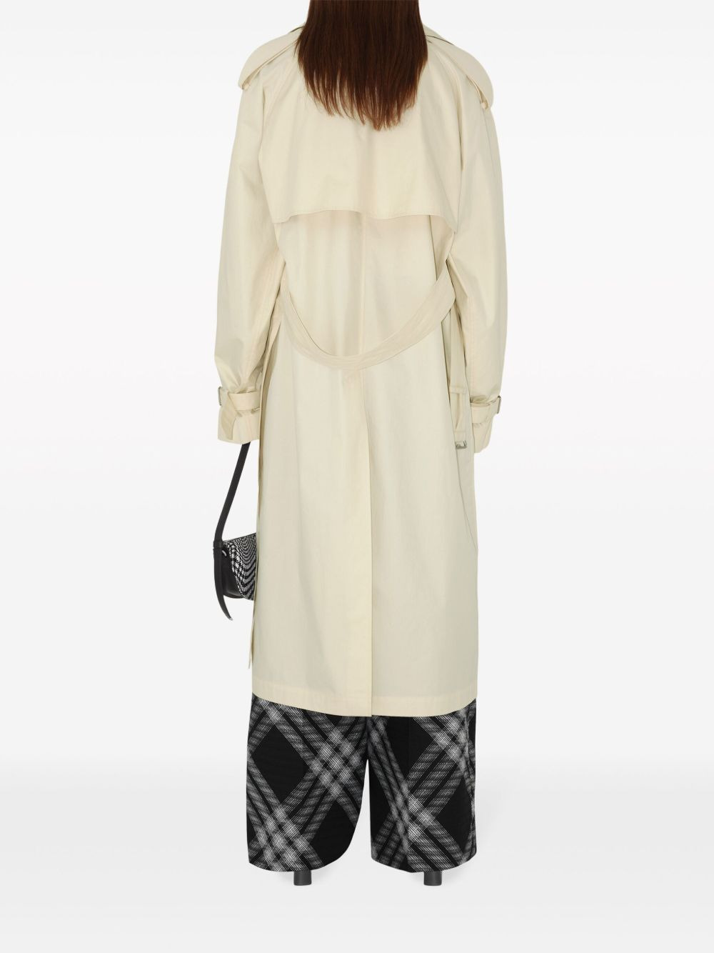 double-breasted cotton trench coat - 4