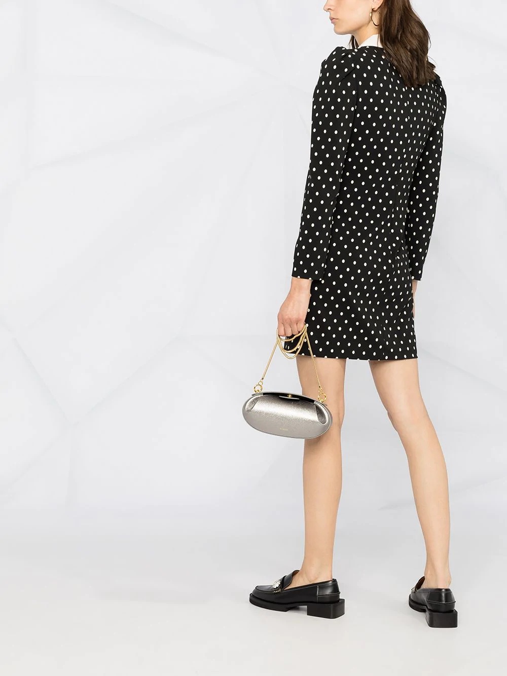 Peter Pan-collar polka-dot dress - 6