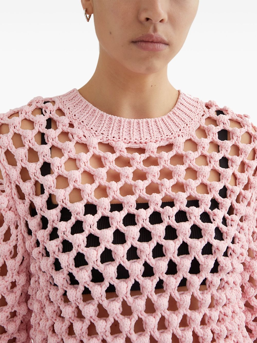 open-knit sweater - 4