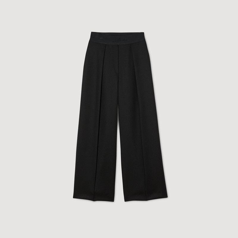 WIDE-LEG ELASTIC WAIST TROUSERS 1