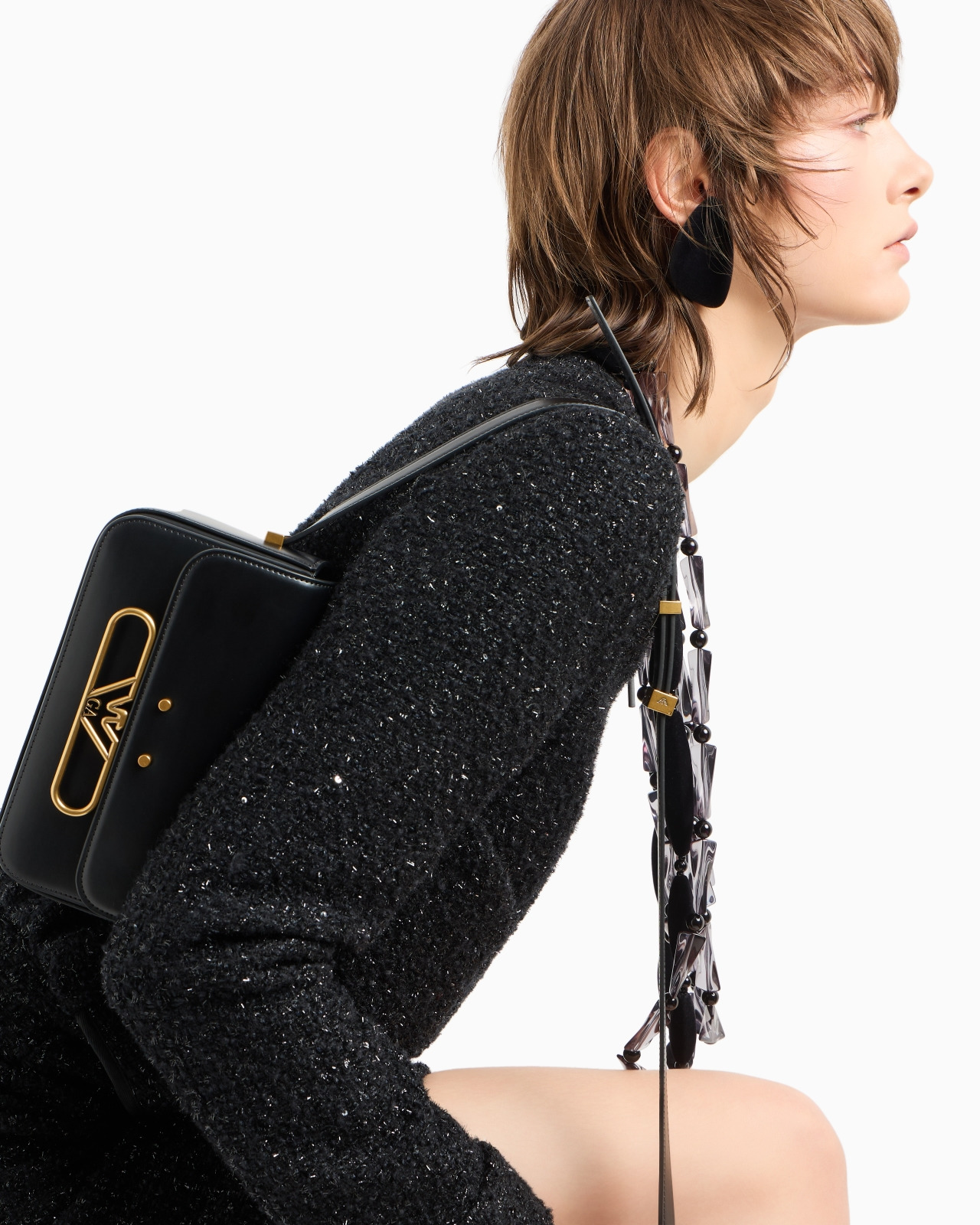 Lurex tweed zip-up jacket with micro sequins - 6