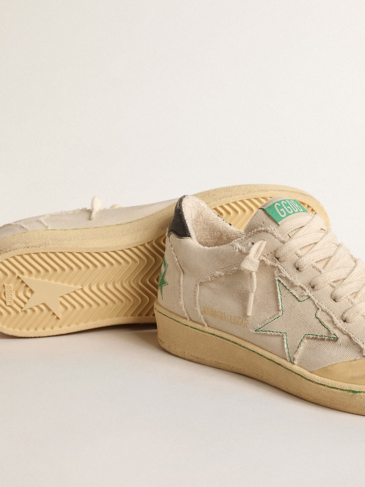 Ball Star with vanilla canvas star and leather heel tab - 4