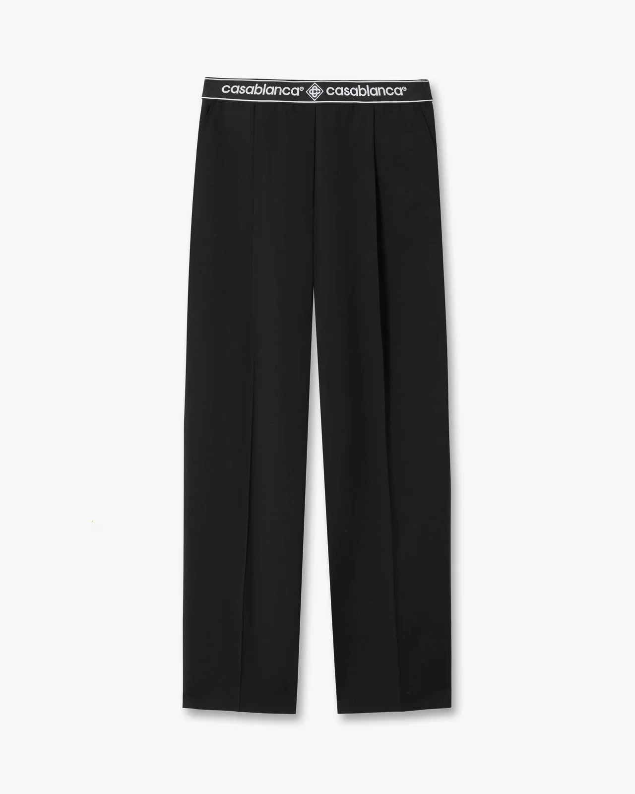 Black Wool Tailored Trousers - 1