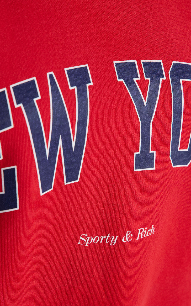 Sporty & Rich New York Cotton Ivy Sweatshirt red outlook