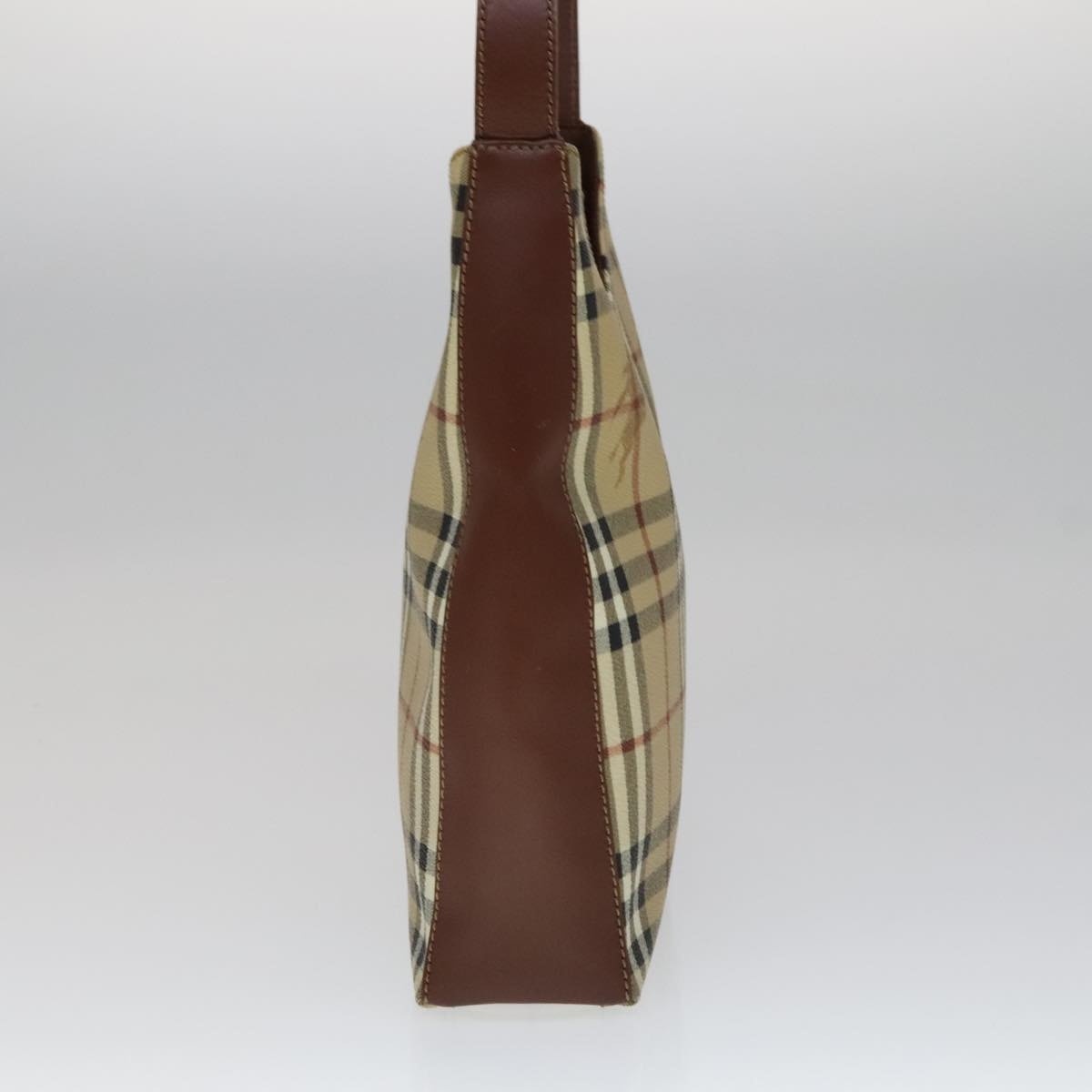 Burberry Nova Check Shoulder Bag Pvc Leather Beige - 4