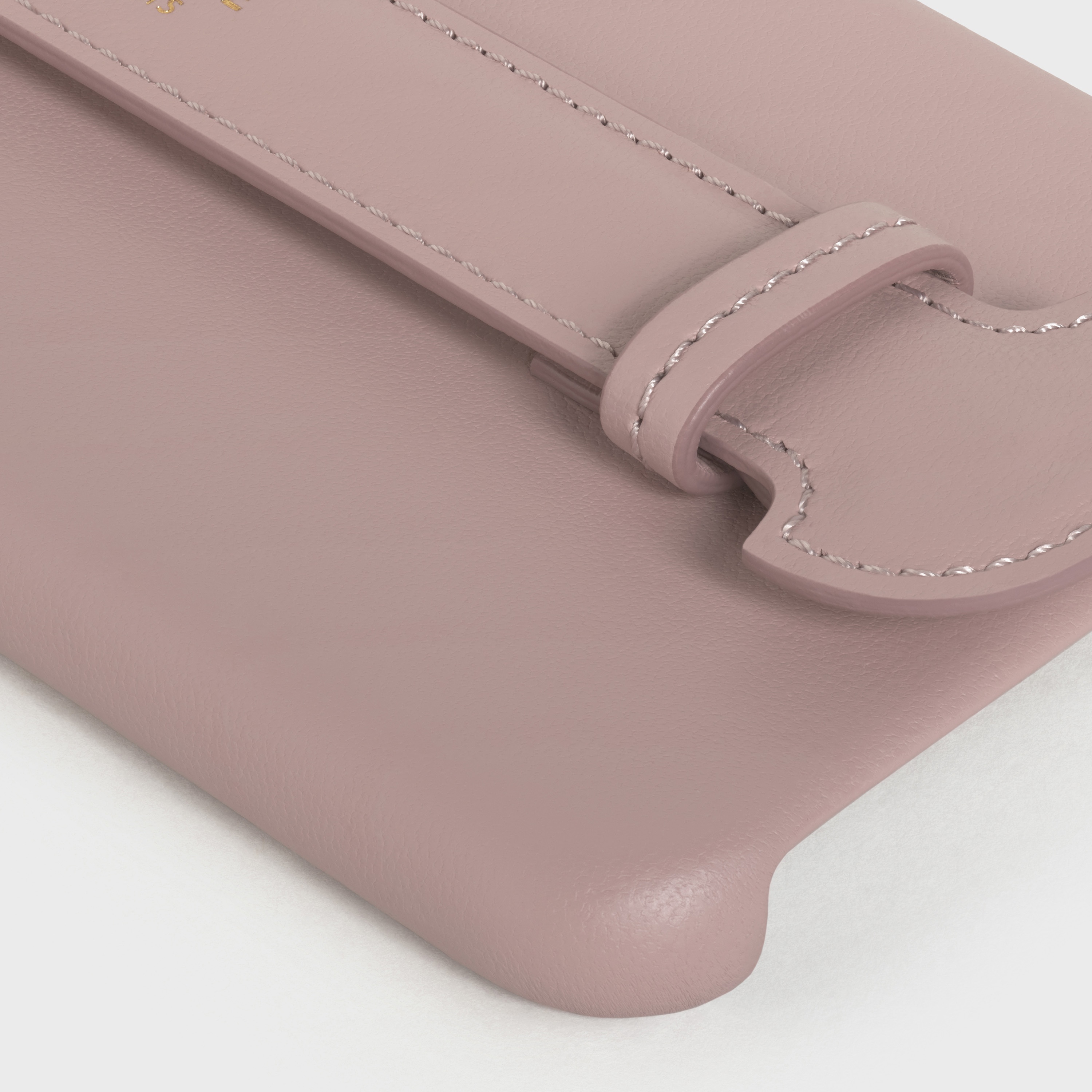 IPHONE XS MAX CASE WITH STRAP IN SMOOTH LAMBSKIN - 4