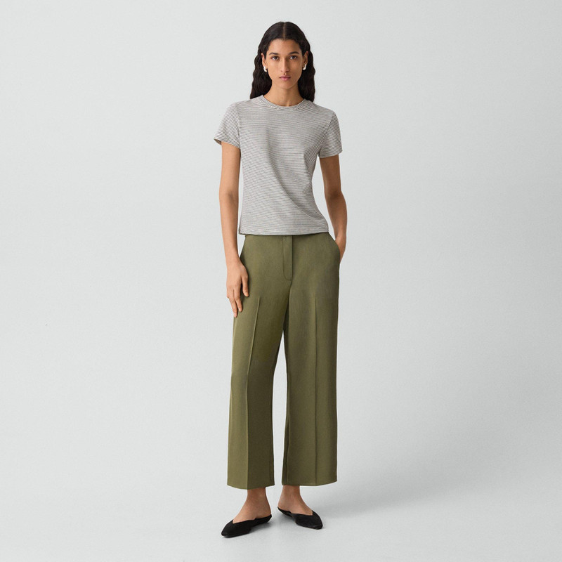 Theory Tiny Tee in Striped Cotton outlook