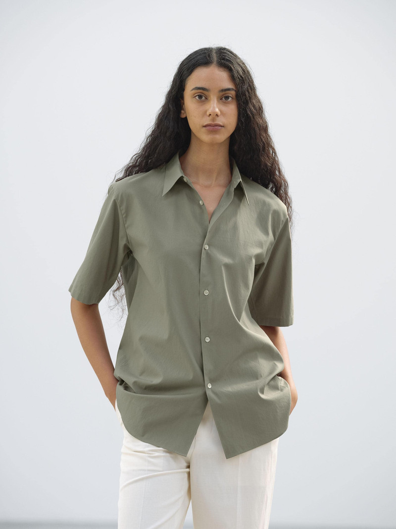 AURALEE WASHED FINX TWILL HALF SLEEVED SHIRT outlook