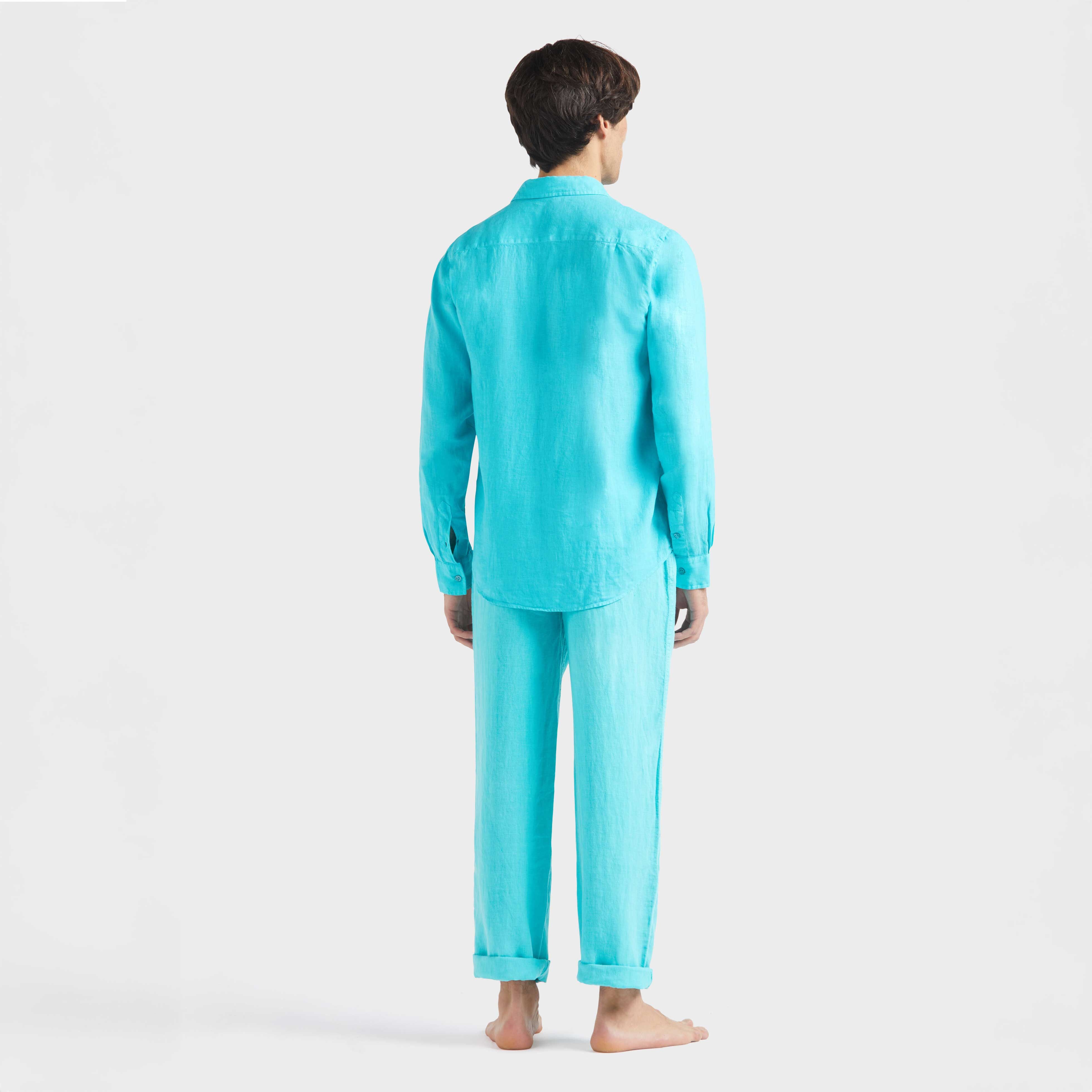 Men Linen Shirt Solid - 4