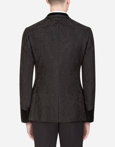 Dolce & Gabbana Jacquard tuxedo smoking jacket with patch outlook