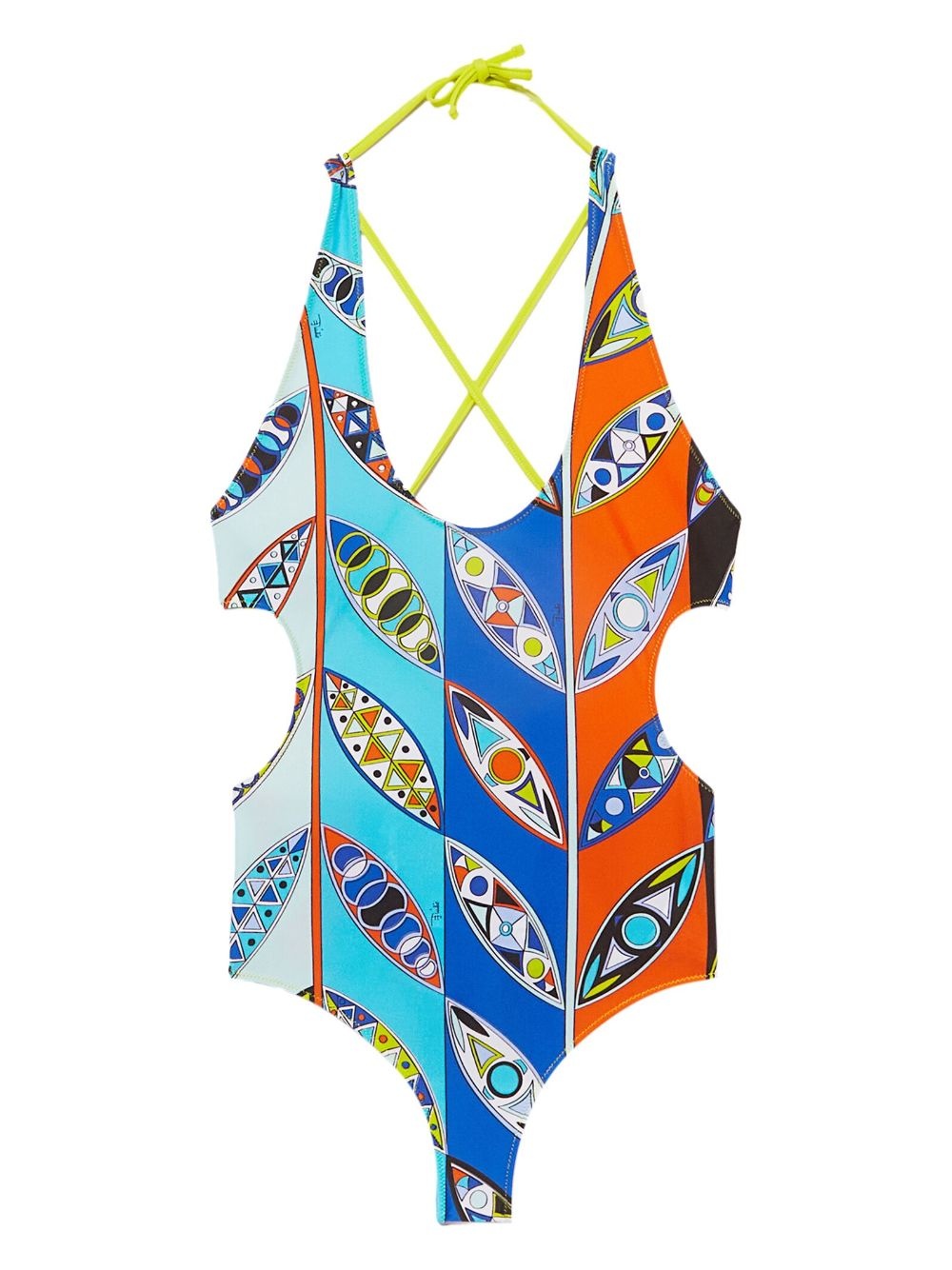 graphic-print cut-out swimsuit - 1