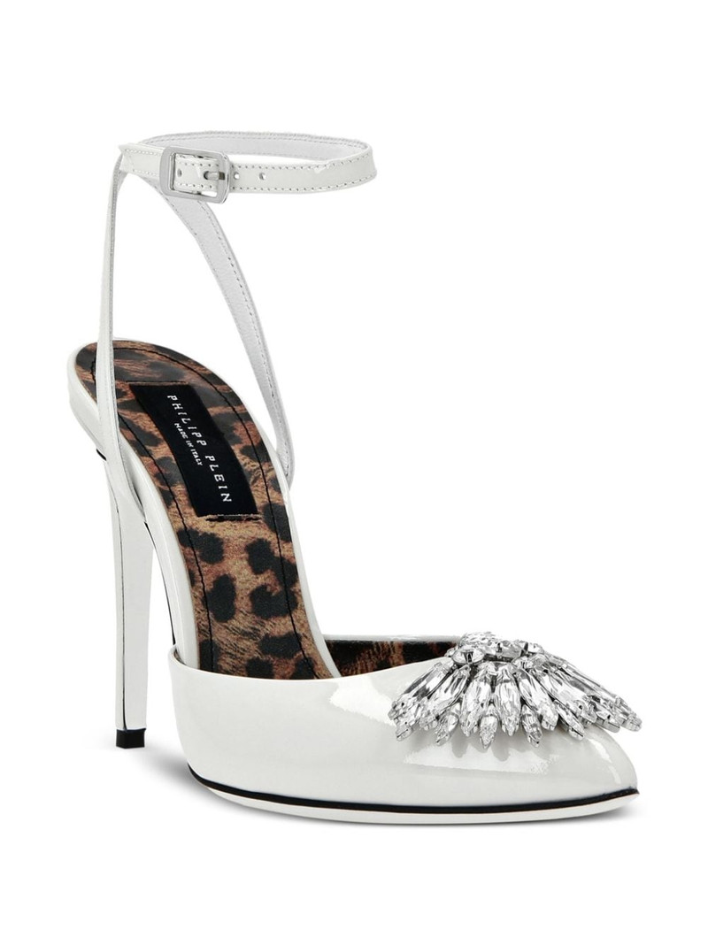 PHILIPP PLEIN Vernice 120mm leather sandals outlook