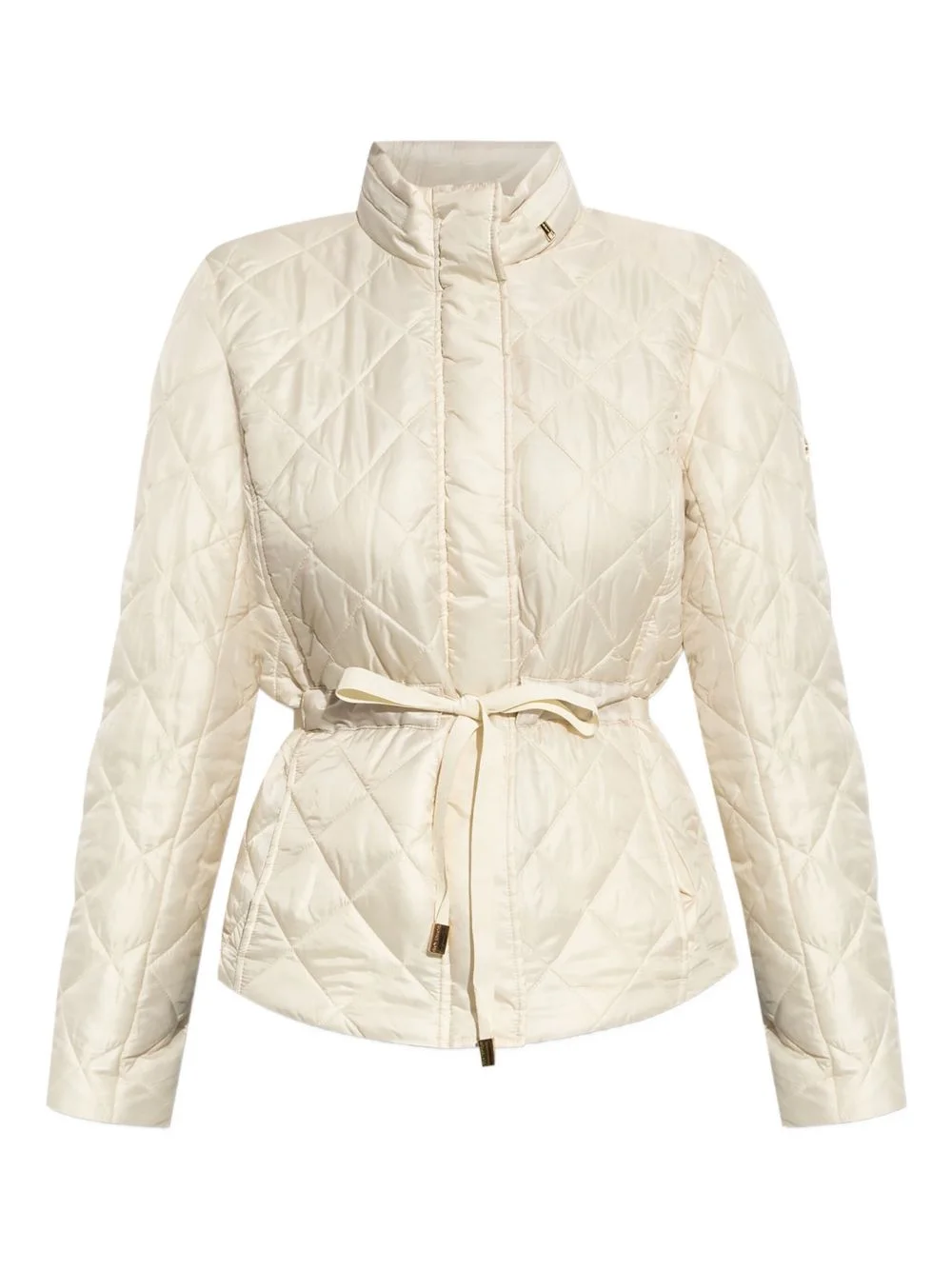 quilted belted jacket - 1