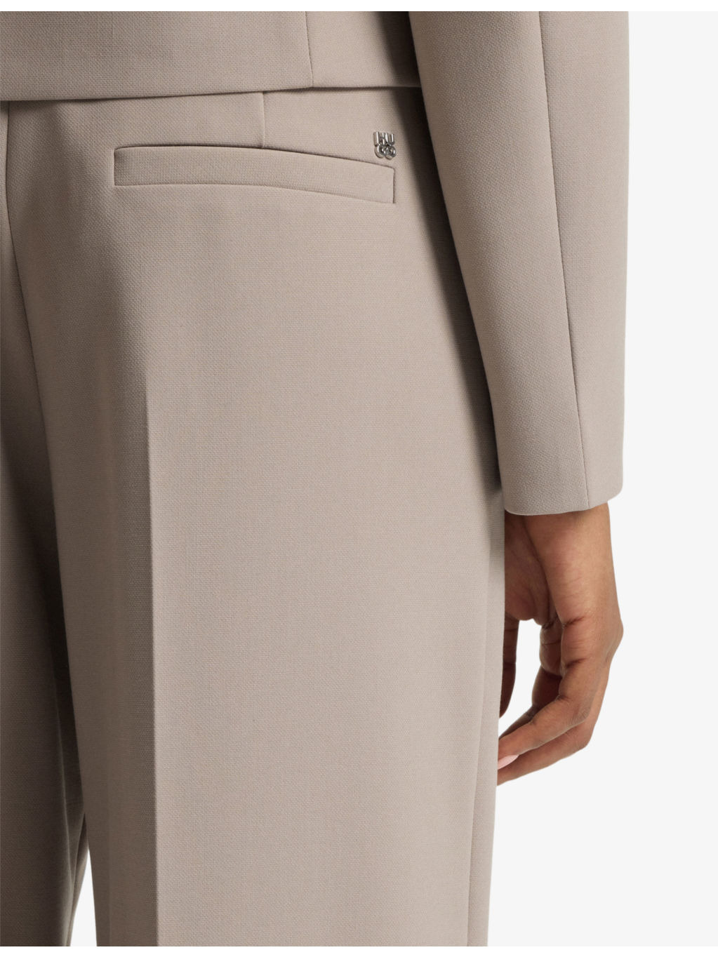 Wide-Leg High-Rise Stretch-Woven Trousers - 5
