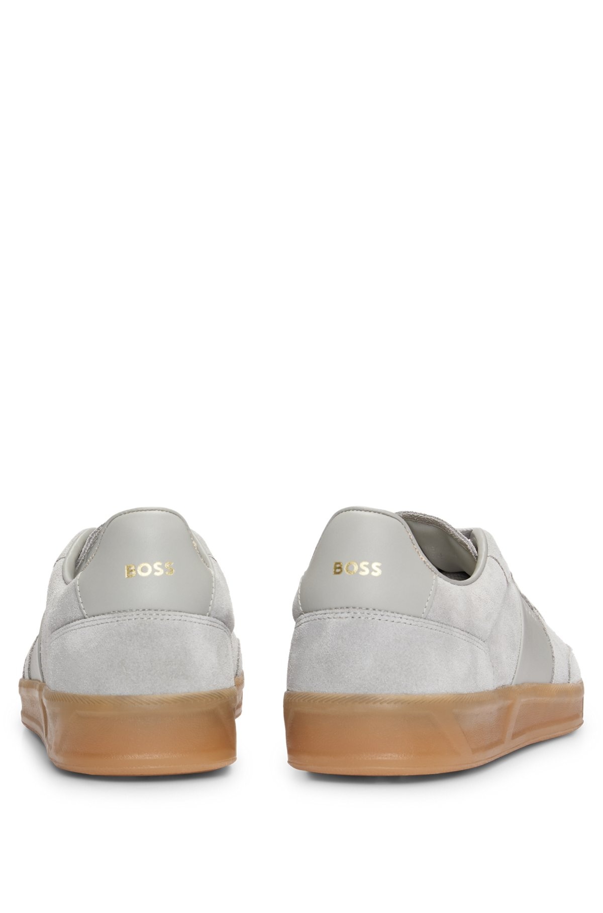 LOW-TOP TRAINERS IN LEATHER AND SUEDE - 5