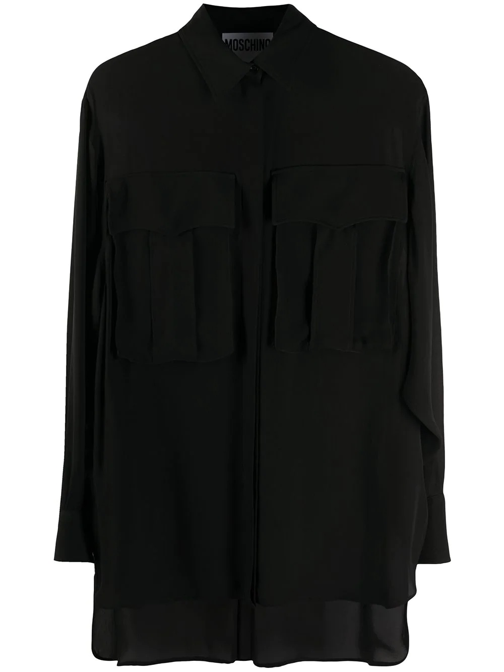 oversized pocket loose shirt - 1