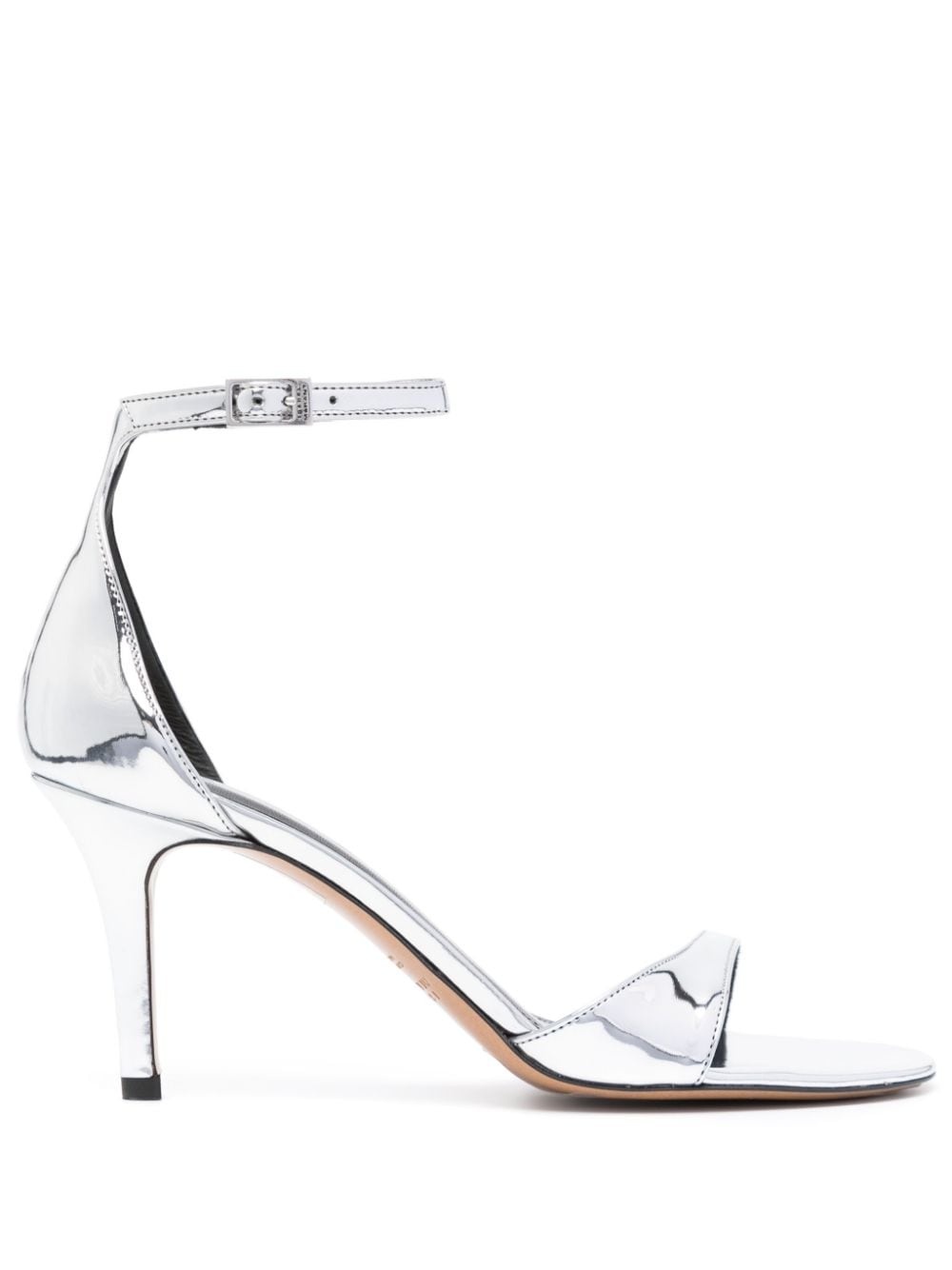 90mm metallic-effect leather sandals - 1