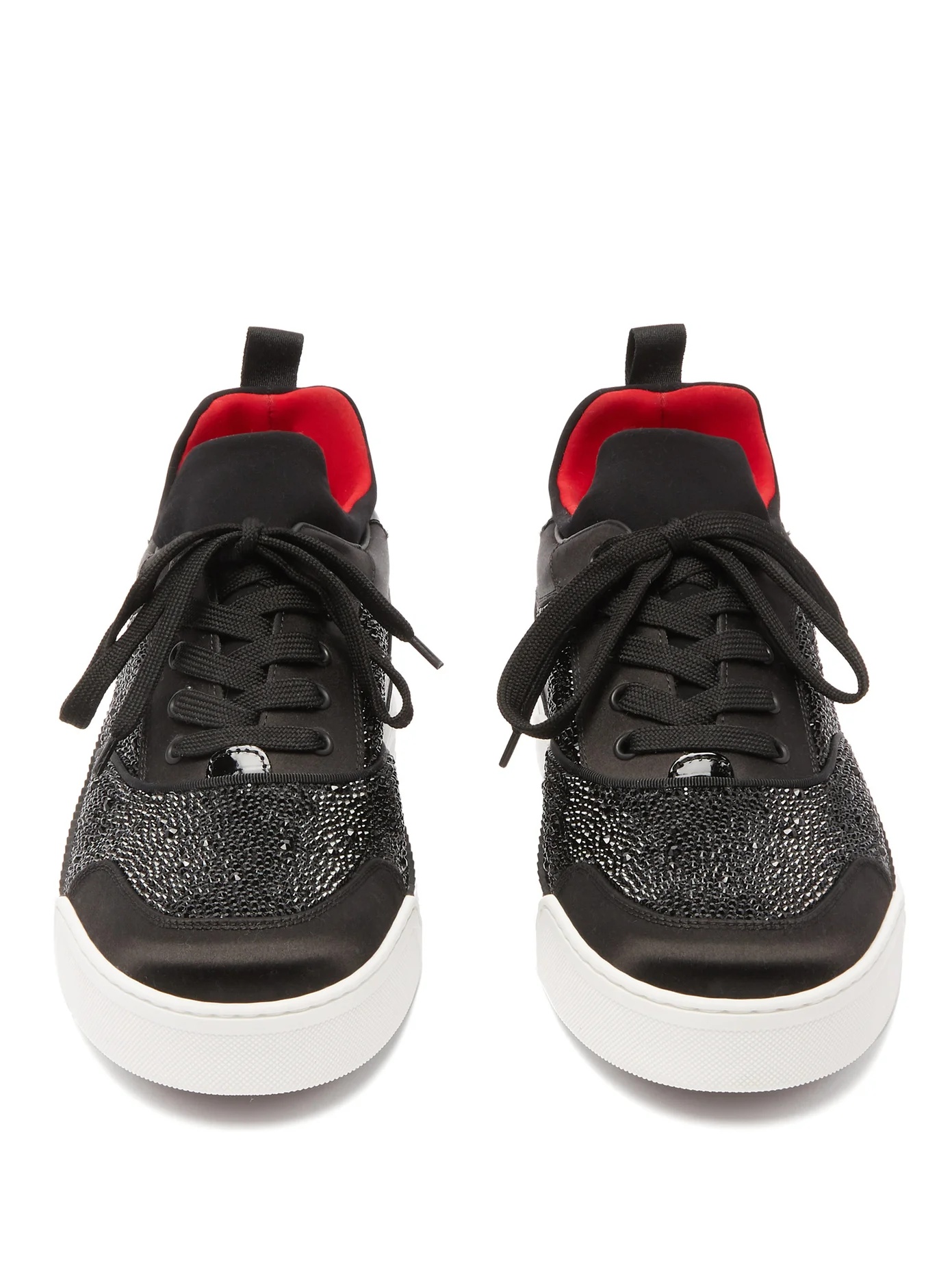 Aurélien crystal-embellished leather trainers - 4