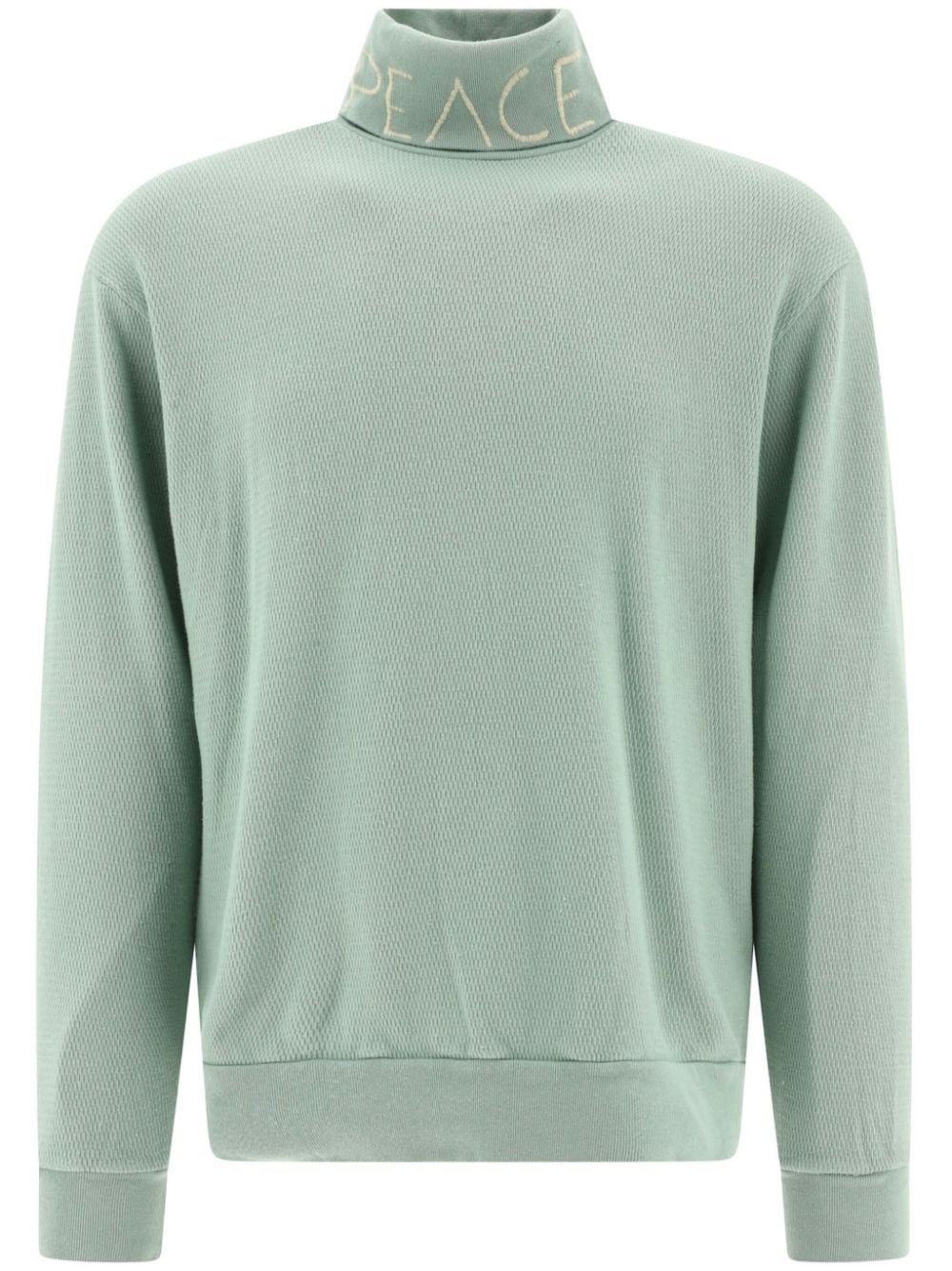 embroidered-motif cotton jumper - 1
