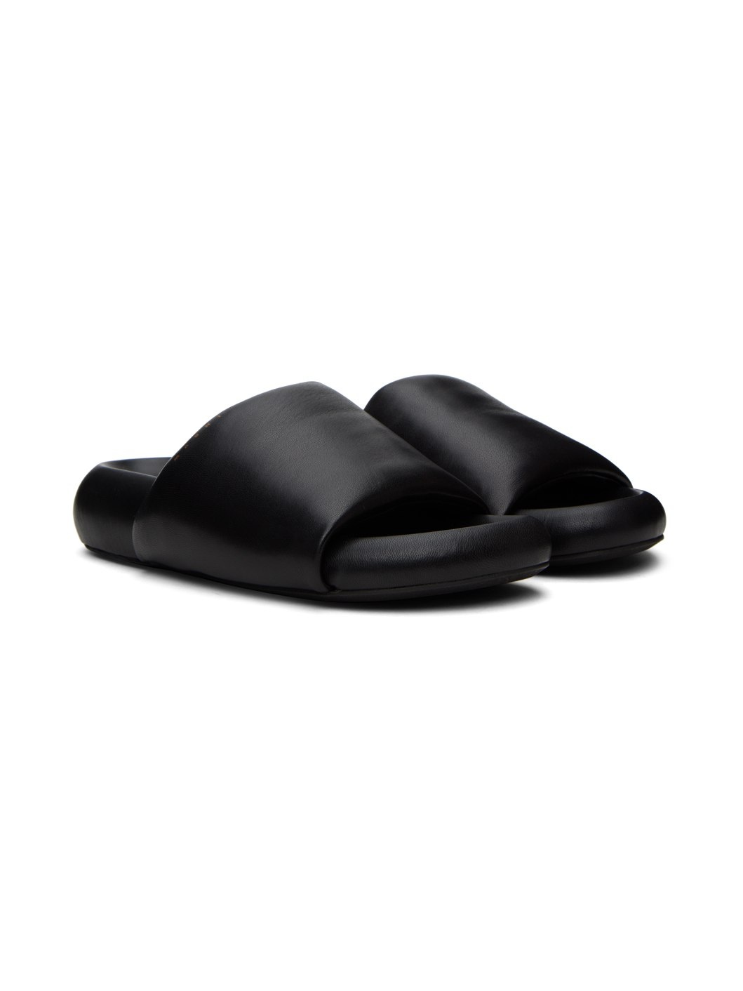 Black Pouf Sandals - 4