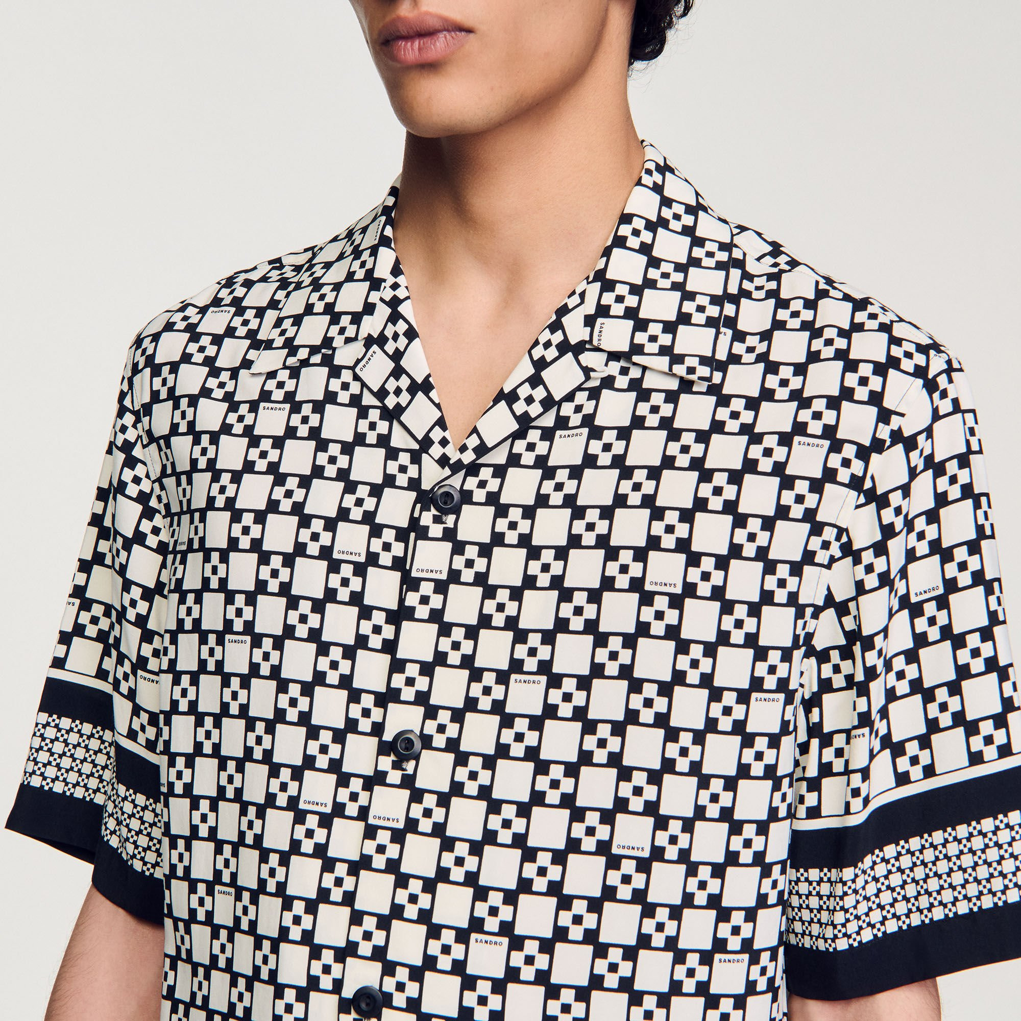 SQUARE CROSS SHORT-SLEEVED SHIRT - 4