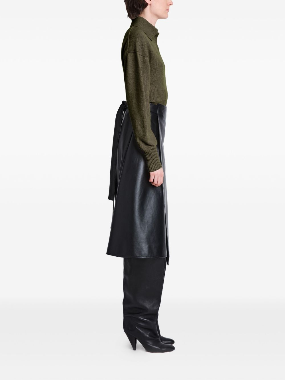 polo-neck ribbed sweater - 3