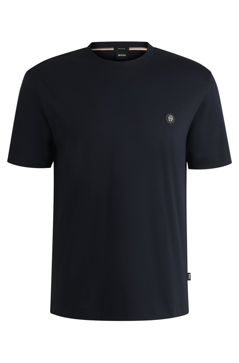 REGULAR-FIT T-SHIRT IN COTTON WITH MONOGRAM PRINT - 1