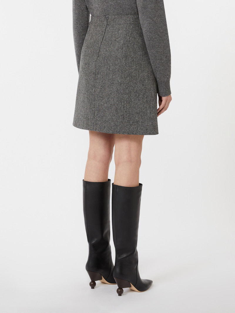 MARCHE Chevron wool skirt 4
