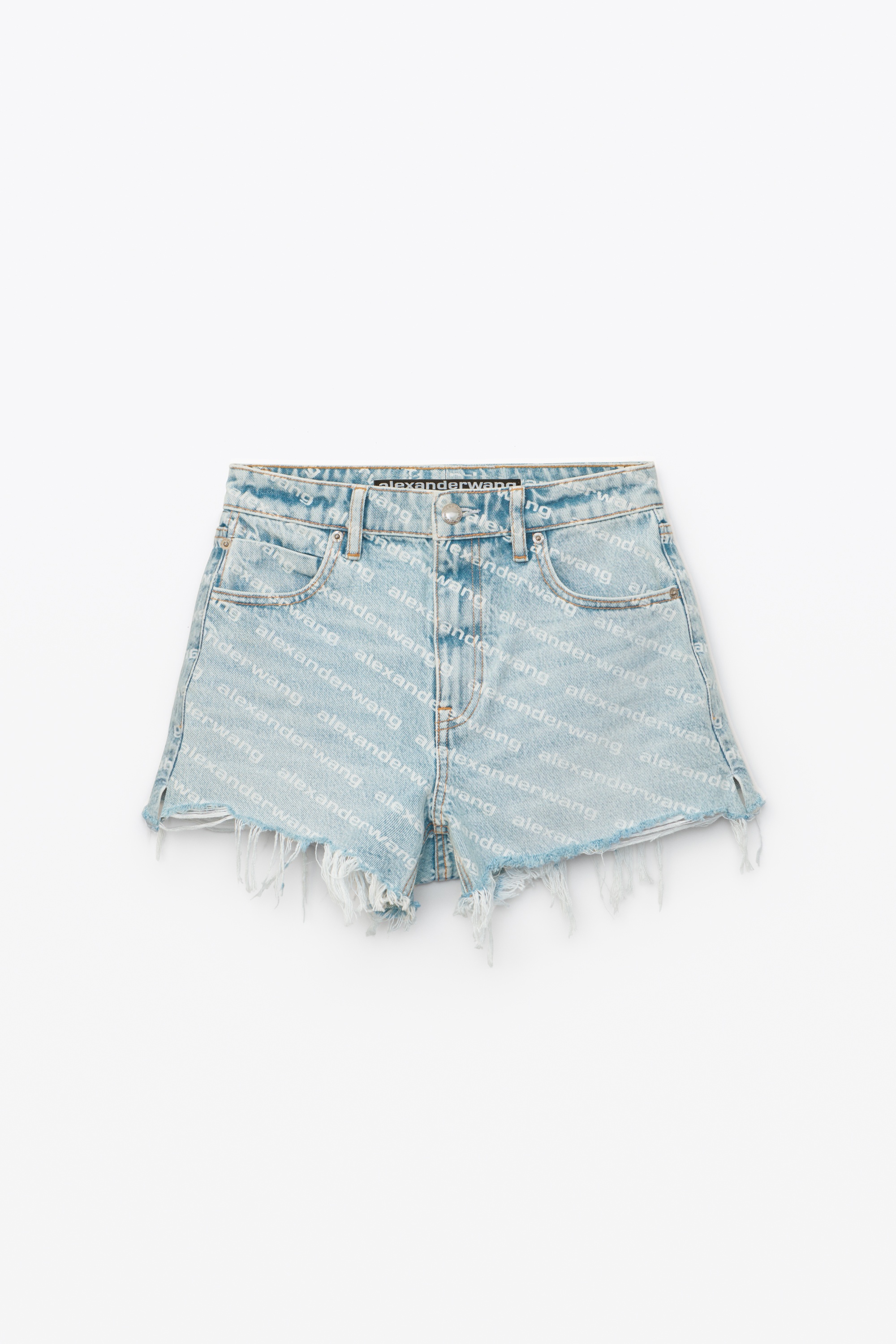 Alexander Wang LIGHT BLUE COTTON DENIM SHORTS | palazzobelli