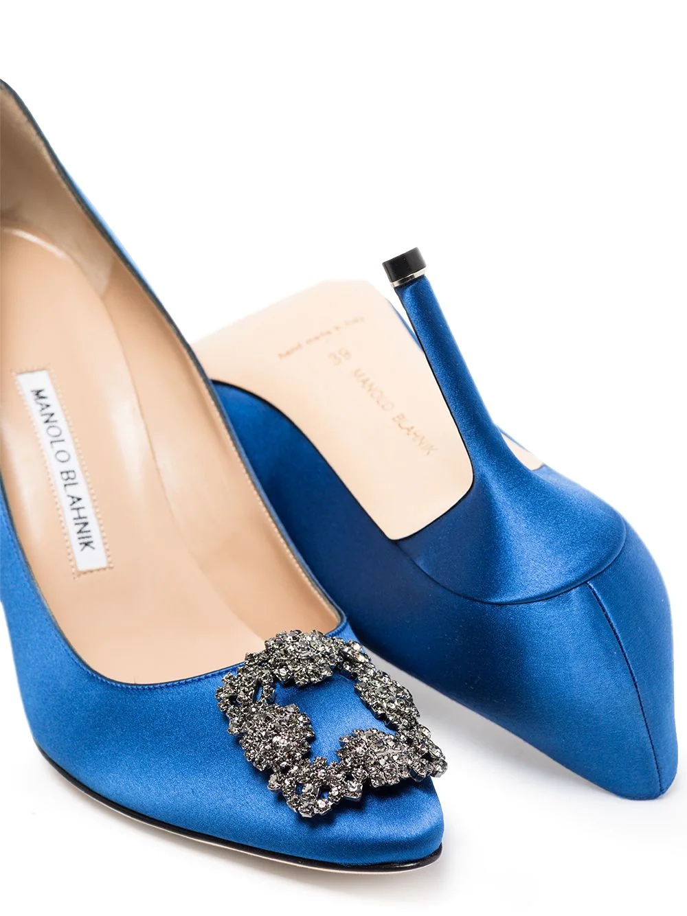 blue hangisi 90 satin pumps - 2