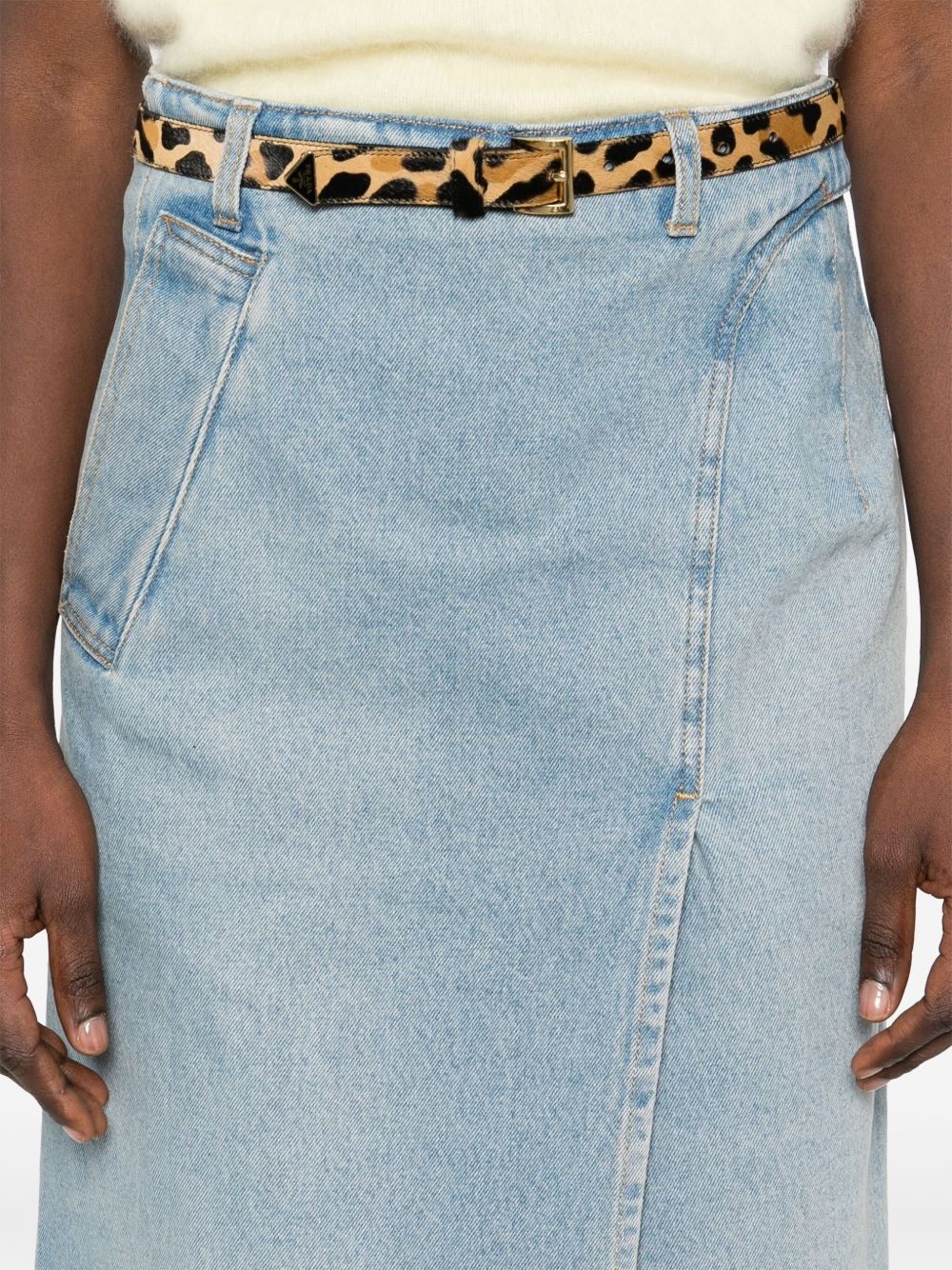 denim midi skirt - 5