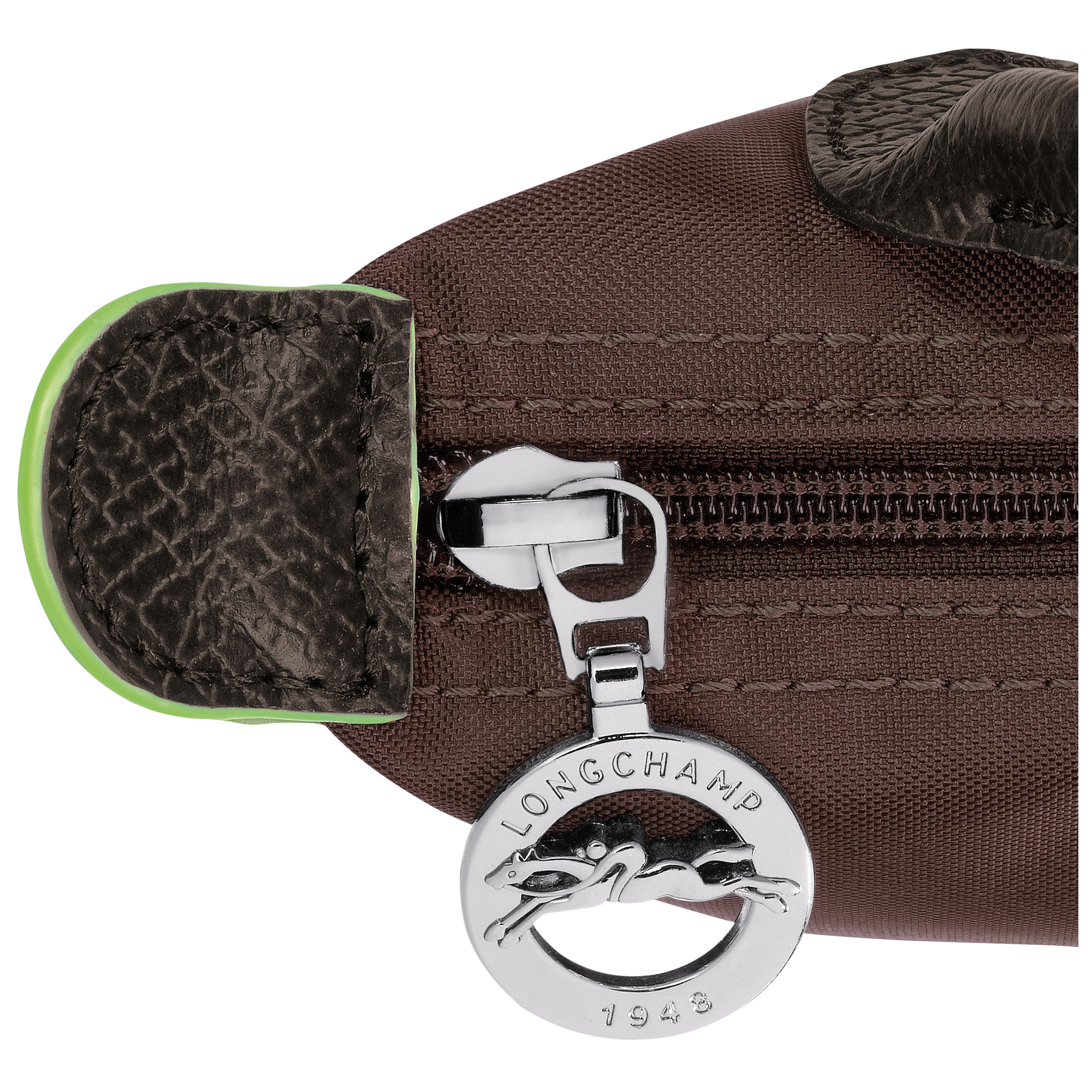 Le Pliage Green Pouch with handle Mocha - Recycled canvas - 5