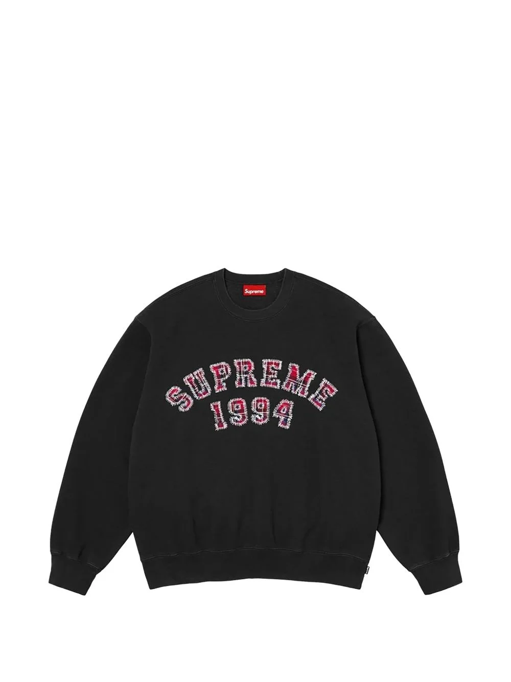 Plaid Arc crew neck sweater - 1