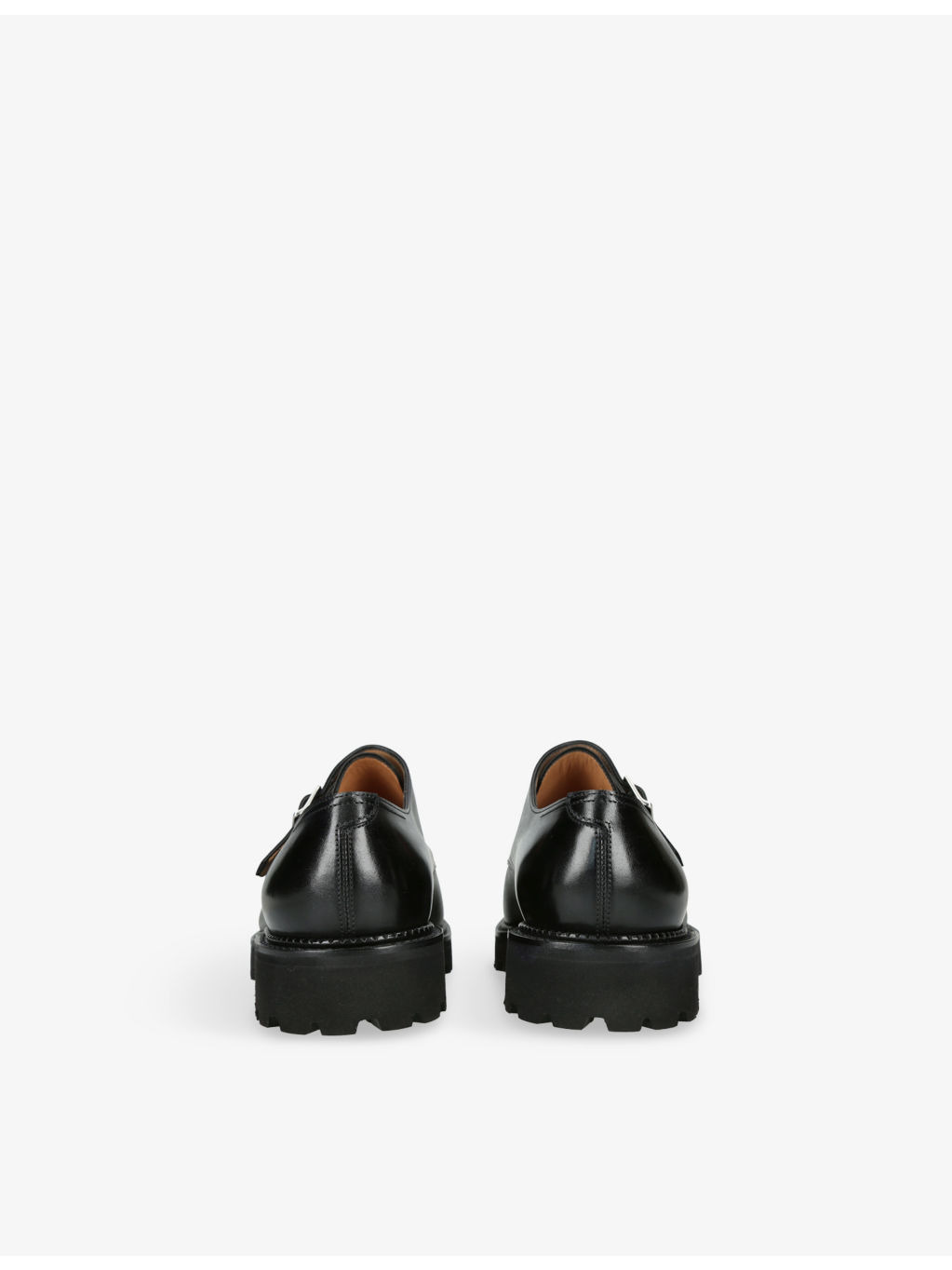William Double-Buckle Leather Shoes - 4